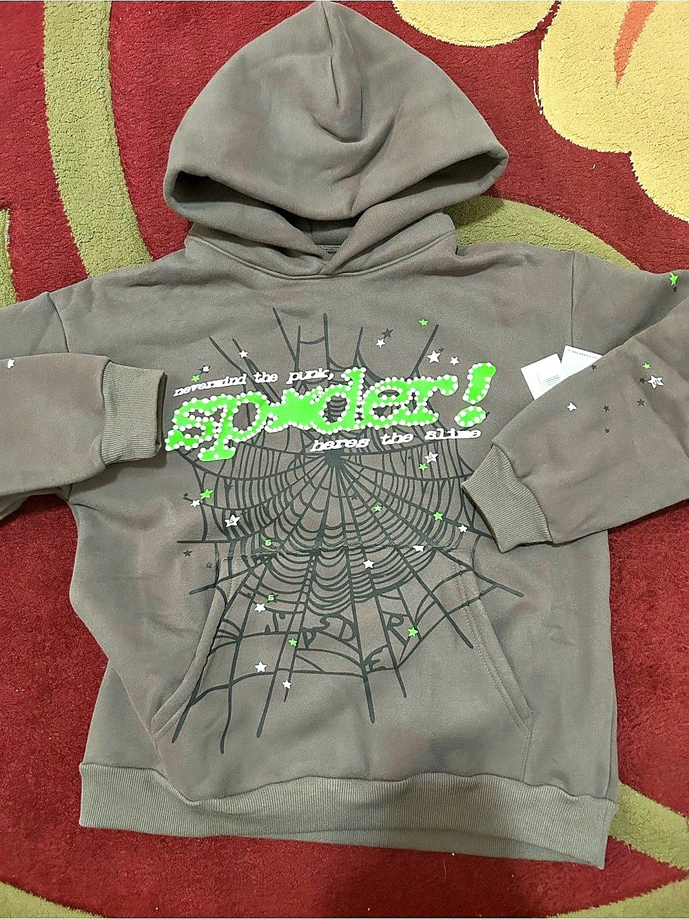 Spencer's Wait Grey Punk V2 Hoodie Graphic Hoodie in Gray Size Medium NWT